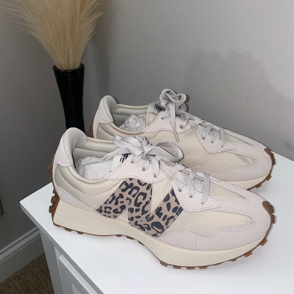 New Balance Shoes - New Balance 327 animal sneakers in off white and leopard! Size: US 8 (26cm).